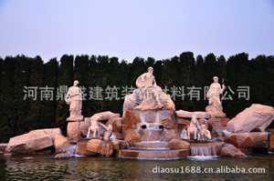 河南雕塑公司   玻璃钢喷泉雕塑